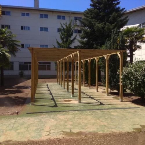 Pérgola de madera de decoración de jardín