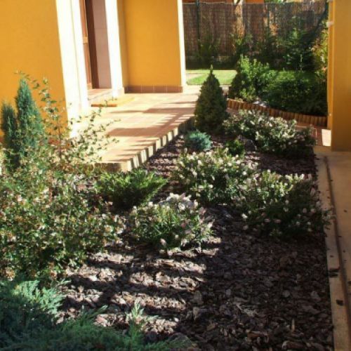 Decoración de jardín en exterior de vivienda
